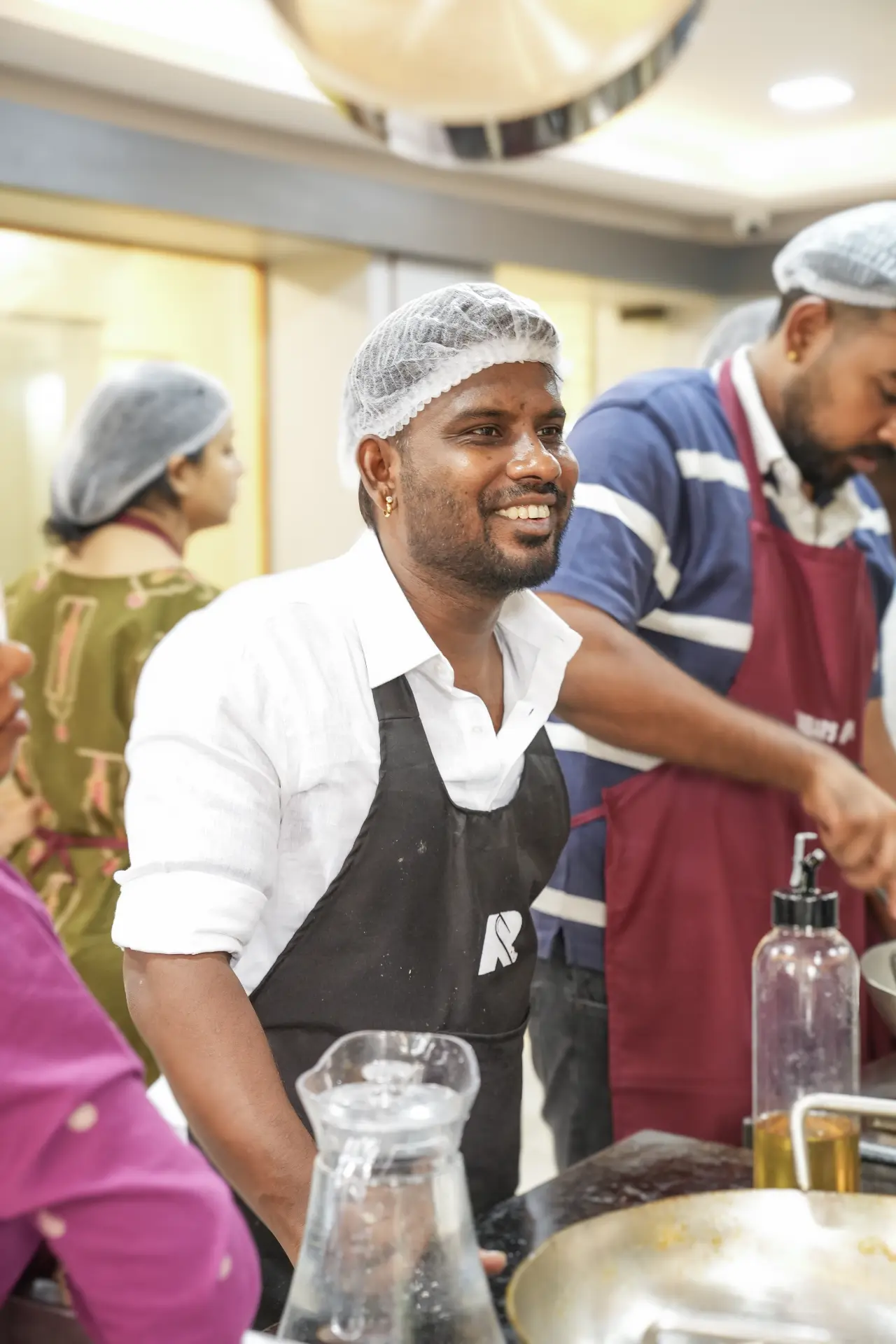 Chef Rajasekar at work in the academy kitchen
